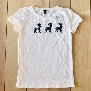 J C R E W // reindeer tee NWT
